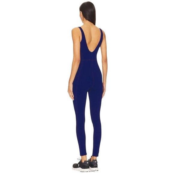 New Gigi C Merit Jumpsuit Catsuit Royal Blue Snakeskin M - Picture 3 of 6